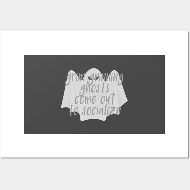 Grim Grinning Ghosts come out to socialize Wall Art by FandomTrading